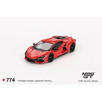 Mini GT 1/64 Lamborghini Revuelto Arancio Dac Lucido Diecast Model Car