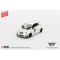 Mini GT 1/64 LB-WORKS x Abas Works ABARTH 595 Gara White Diecast Model Car