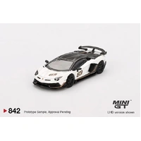 Mini GT 1/64 Lamborghini Aventador SVJ 63 Bianco Asopo Diecast Model Car