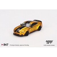 Mini GT 1/64 LB-Works Ford Mustang LB Gold Diecast Model Car