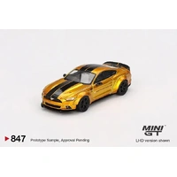 Mini GT 1/64 LB-Works Ford Mustang LB Gold Diecast Model Car