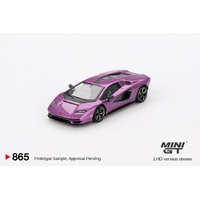 Mini GT 1/64 Lamborghini Countach LPI 800-4 Viola 30th Diecast Model Car