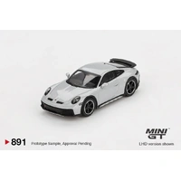 Mini GT 1/64 Porsche 911 Dakar Ice Gray Metallic Diecast Model Car