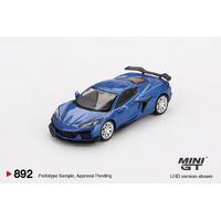 Mini GT 1/64 Chevrolet Corvette Z06 2023 Elkhart Lake Blue Metallic Diecast Model Car