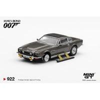 Mini GT 1/64 Aston Martin V8 Vantage "The Living Daylights" Weapons On Diecast Model Car