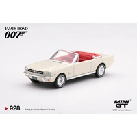 Mini GT 1/64 Ford Mustang Convertible 1964 Goldfinger English Blister Packaging Diecast Model Car
