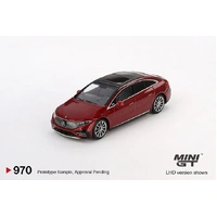 Mini GT 1/64 Mercedes-Benz EQS 580 4MATIC Red Metallic Diecast Model Car
