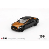 Mini GT 1/64 Bentley Flying Spur Orange Flame/Onyx Diecast Model Car