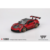 Mini GT 1/64 Porsche 911 (992) GT3 RS Weissach Package Guards Red Diecast Model Car
