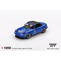 Mini GT 1/64 Mazda Miata MX-5 (NA) Tuned Version Dark Blue Diecast Model Car