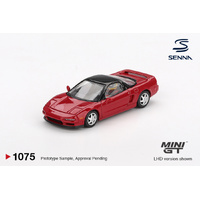 Mini GT 1/64 Honda NS-X Prototype Midship Sports 1989 Ayrton Senna w/Figure Ayrton Senna Collection Diecast Model Car