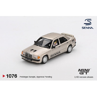 Mini GT 1/64 Mercedes-Benz 190 E 2.3-16 #11 Ayrton Senna 1984 Nürburgring Race of Champions w/Figure Ayrton Senna Collection Diecast Model Car
