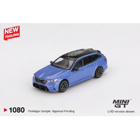 Mini GT 1/64 BMW M5 Touring (G99) Marina Bay Blue Metallic Diecast Model Car