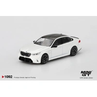 Mini GT 1/64 BMW M5 Alpine White Diecast Model Car