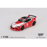 Mini GT 1/64 LB-WORKS Toyota GR Supra Red/White Diecast Model Car