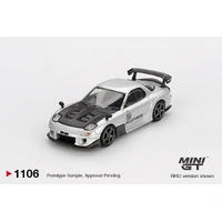 Mini GT 1/64 Mazda RX-7 RE-Amemiya Silver Metallic Diecast Model Car