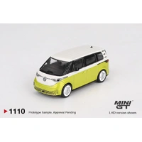 Mini GT 1/64 Volkswagen ID.Buzz Candy White/Pomelo Yellow Diecast Model Car