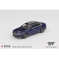 Mini GT 1/64 BMW i7 xDrive60 Tanzanite Blue Metallic Diecast Model Car