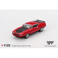 Mini GT 1/64 Ford Mustang Mach1 1971 Race Red Diecast Model Car
