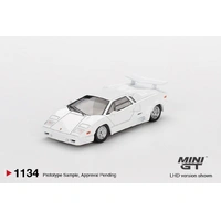 Mini GT 1/64 Lamborghini Countach 25th Anniversary White Diecast Model Car