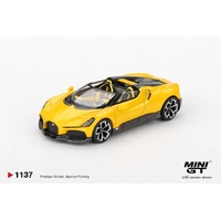Mini GT 1/64 Bugatti W16 Mistral Yellow Diecast Model Car