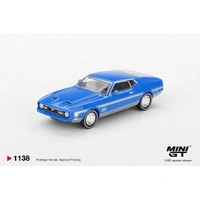 Mini GT 1/64 Ford Mustang Mach 1 Grabber Blue Diecast Model Car