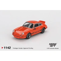 Mini GT 1/64 Porsche 911 Carrera RS 2.7 Tangerine With Black Livery Diecast Model Car