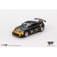 Mini GT 1/64 Toyota GR86 LB-Nation Black/Gold Diecast Model Car