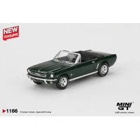 Mini GT 1/64 Ford Mustang Convertible 1964 Highland Green Diecast Model Car