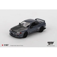 Mini GT 1/64 Nissan Skyline GT-R Top Secret VR32 Stealth Grey Diecast Model Car
