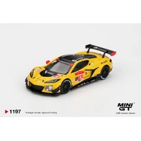 Mini GT 1/64 Chevrolet Corvette Z06 GT3.R #4 Corvette Racing by Pratt Miller Motorsports 2025 IMSA Daytona 24 Hrs Diecast Model Car
