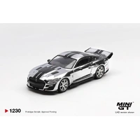 Mini GT 1/64 Shelby GT500 Dragon Snake Concept Chrome Silver Diecast Model Car