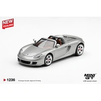 Mini GT 1/64 Porsche Carrera GT GT Silver NEW TOOLING Diecast Model Car