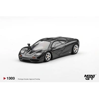 Mini GT 1/64 McLaren F1 Black/Grey Metallic Diecast Model Car