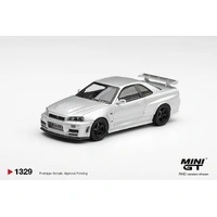 Mini GT 1/64 Nissan NISMO R34GT-R Z-Tune Silver Diecast Model Car