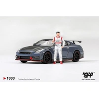 Mini GT 1/64 Nissan GT-R Nismo 2024 Tsukuba Production Car Lap Record w/Matsuda Figure Tsugio Matsuda Collection Diecast Model Car