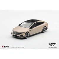 Mini GT 1/64 Mercedes-AMG EQS 53 Gold Diecast Model Car