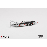 MiniGT 1/64 Car Hauler Trailer Type A Silver Diecast Car