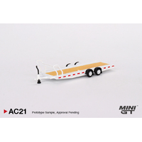 Mini GT 1/64 Car Hauler White Diecast Trailer