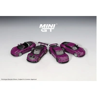 Mini GT 1/64 Porsche 911 (992.1) Rubystone Red Diecast Model Car Set