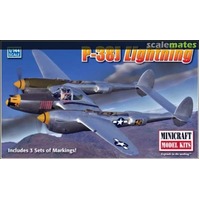 Minicraft 1/144 P-38J Lightning Plastic Model Kit