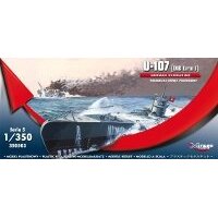 Mirage 350503 1/350 U-107 (Ixb Turn I) German U-Boot Plastic Model Kit