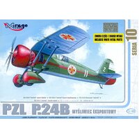 Mirage 48104 1/48 PZL P-24B "Jastreb" WWII Polish AF Fighter (With Photoetch) Plastic Model Kit
