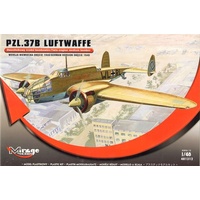 Mirage 1/48 PZL 37B LUFTWAFFE (Twin-engine medium bomber) Plastic Model Kit 481312