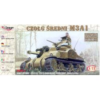 Mirage 1/72 M3A1 Middle Tank Plastic Model Kit