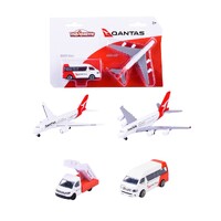 Majorette Qantas Plane And Vehicle Assorted