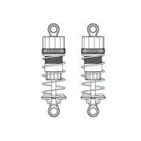 MJX Oil Filled Metal Shock Set Front (Blue) [16510]
