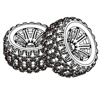 MJX Wheel/Tire Assembly