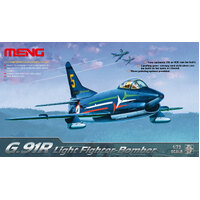 Meng 1/72 G.91R Light Fighter-Bomber Without Badge of FRECCE Tricolori Plastic Model Kit