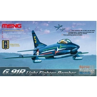 Meng 1/72 G.91R Light Fighter-Bomber Without Badge of FRECCE Tricolori Plastic Model Kit